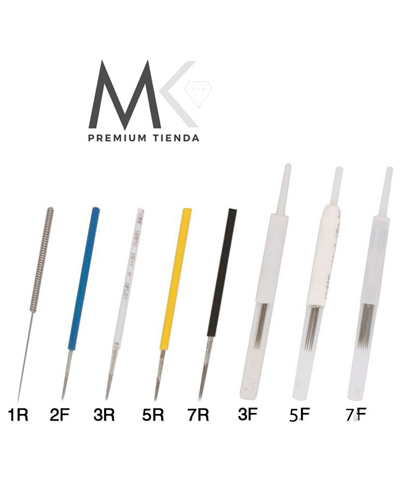 Agujas cartuchos para dermógrafo tipos de agujas micropigmentación - MKPMU Colombia