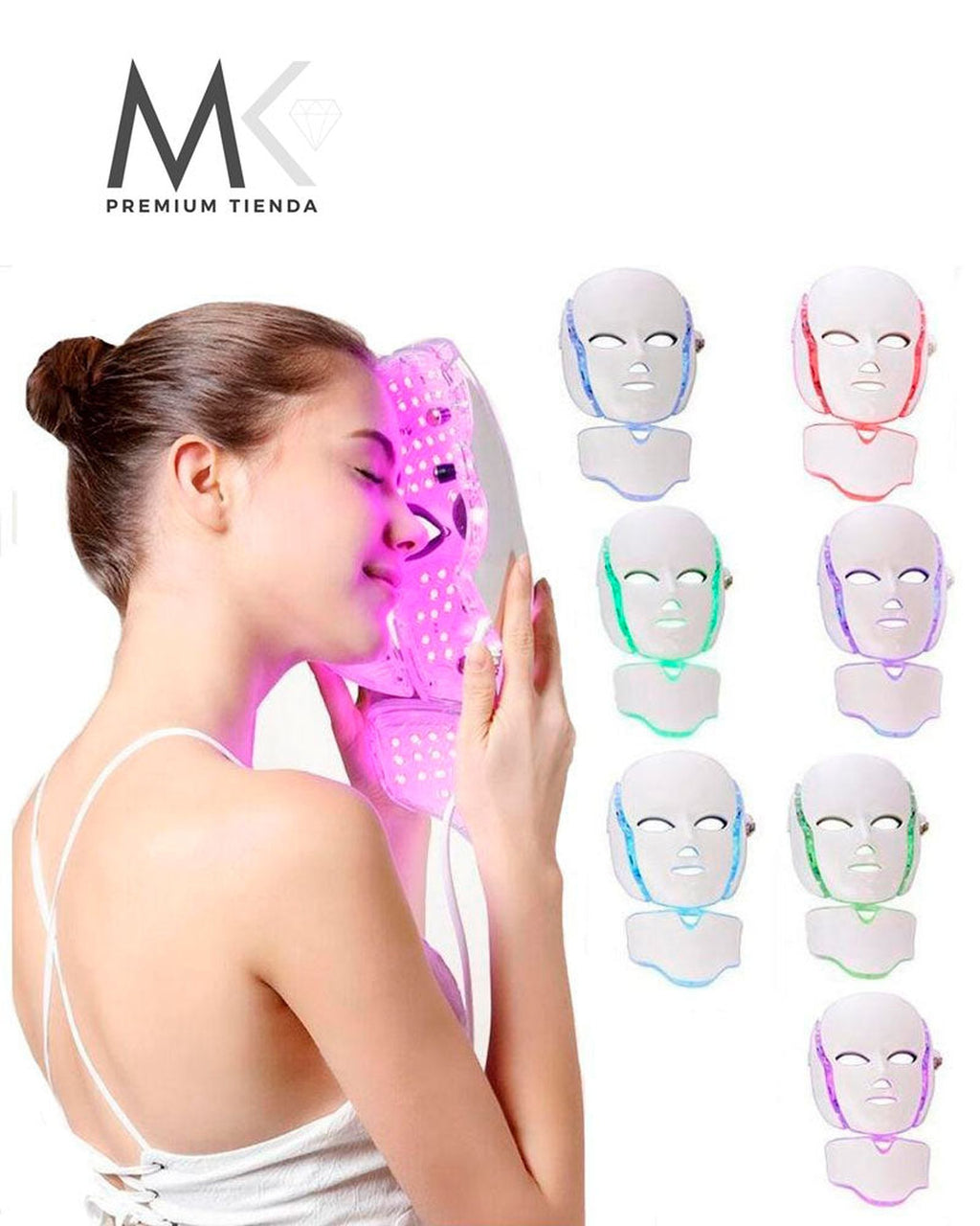 Máscara Led con Cuello