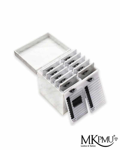 Caja Organizadora de Pestañas Doble | Insumos Micropigmentación Colombia | MKPMU