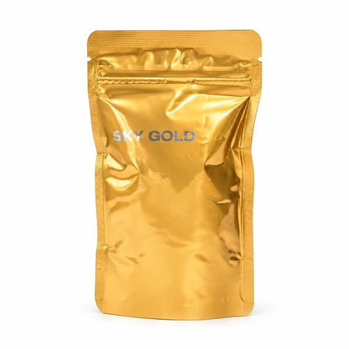 Adhesivo Sky Gold para extensiones de pestañas, frasco con tapa dorada