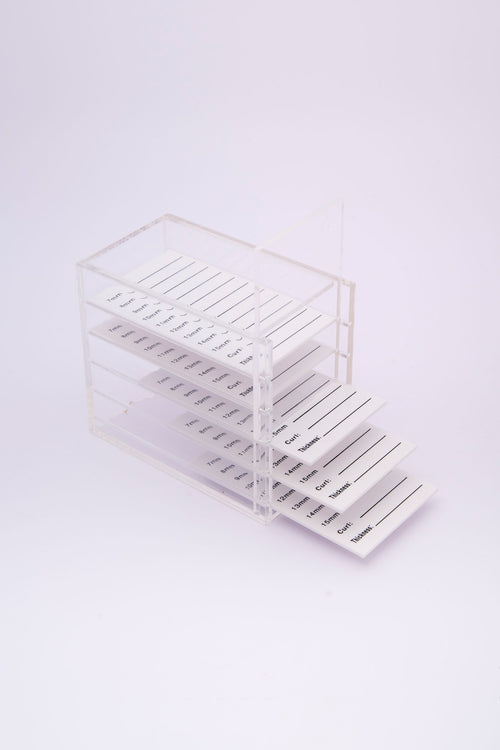 CAJA ORGANIZADORA TRANSPARENTE PESTAÑAS MKPMU