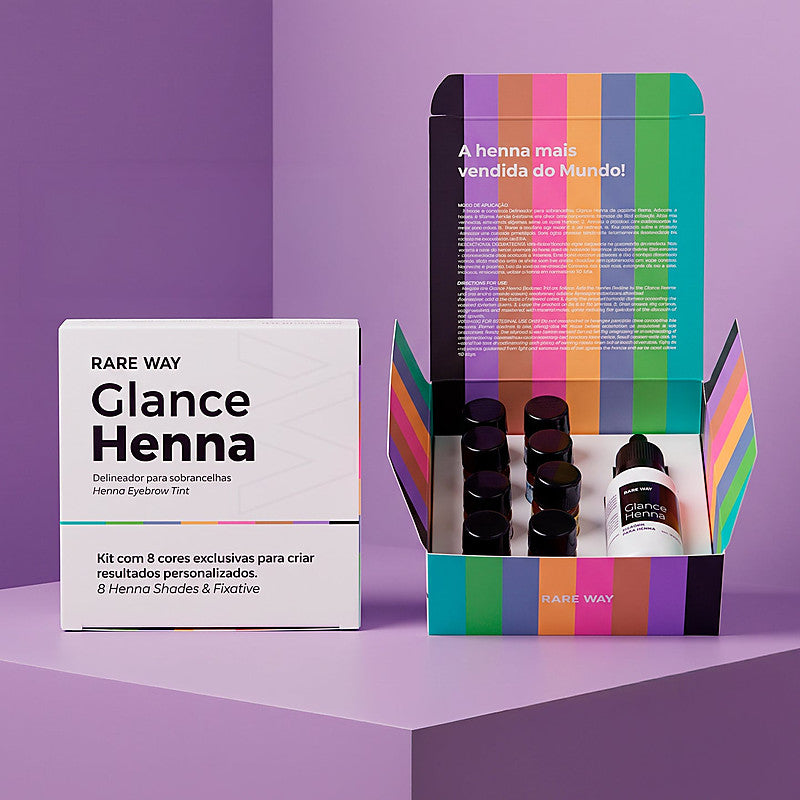 Colores del kit de henna para cejas Glance Rare Way