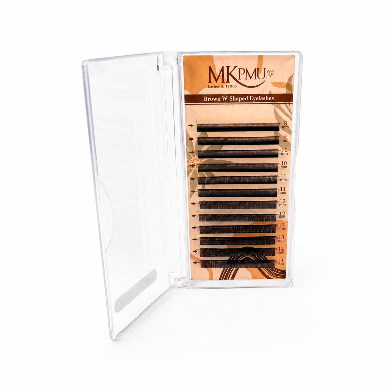 Pestañas 4D W Dark Brown 0.07 Mixtas 9–15 mm | Extensiones Profesionales