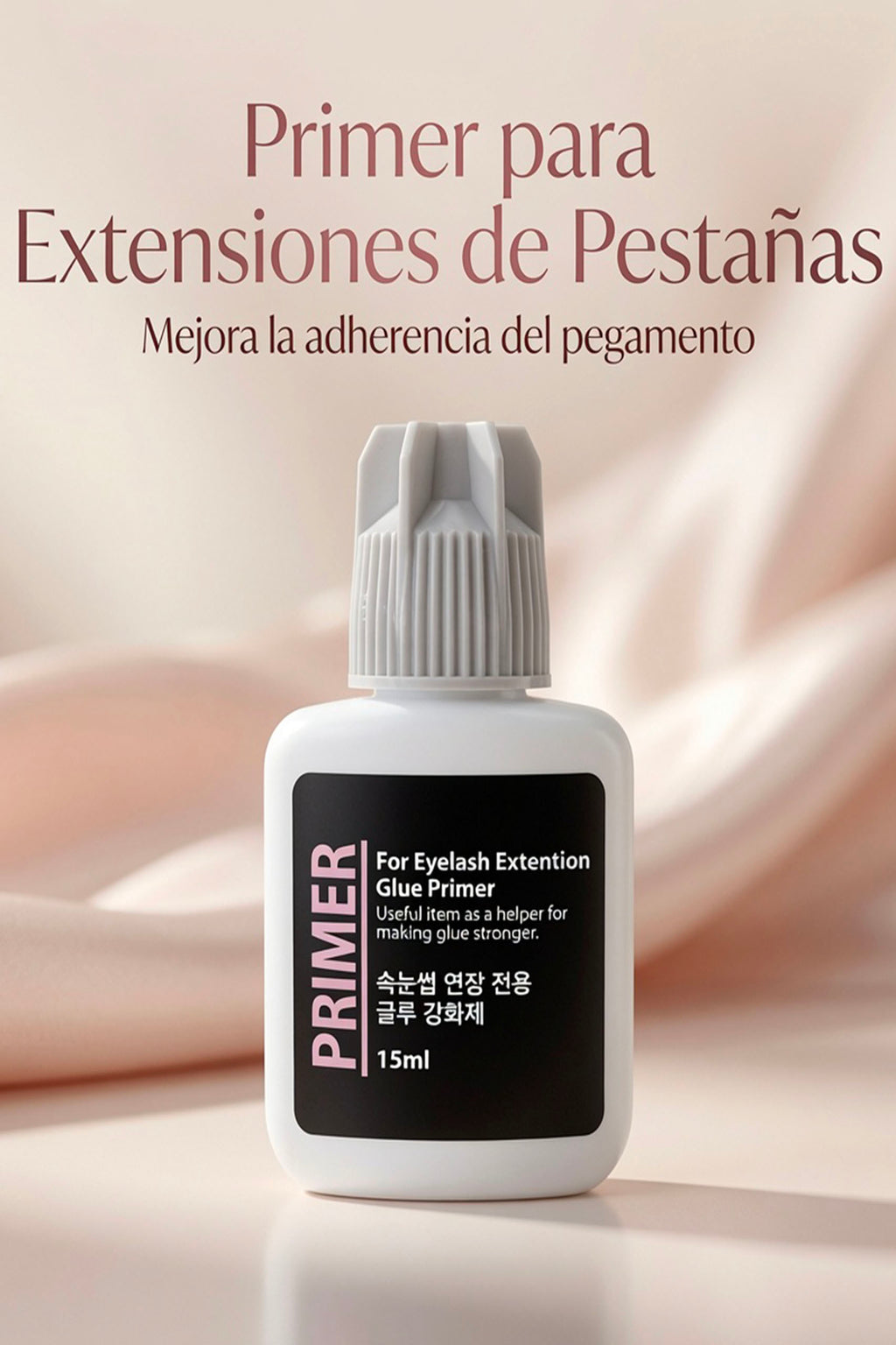Primer para extensiones de pestañas MKPMU, mejora la adherencia del pegamento, 15ml